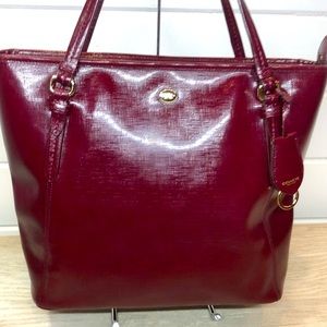 Coach Peyton Saffiano Leather Tote Shoulder Bag